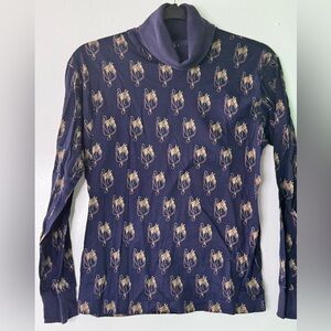 Vintage Classic Ralph Lauren Polo Horse Head Navy Turtle Neck never worn